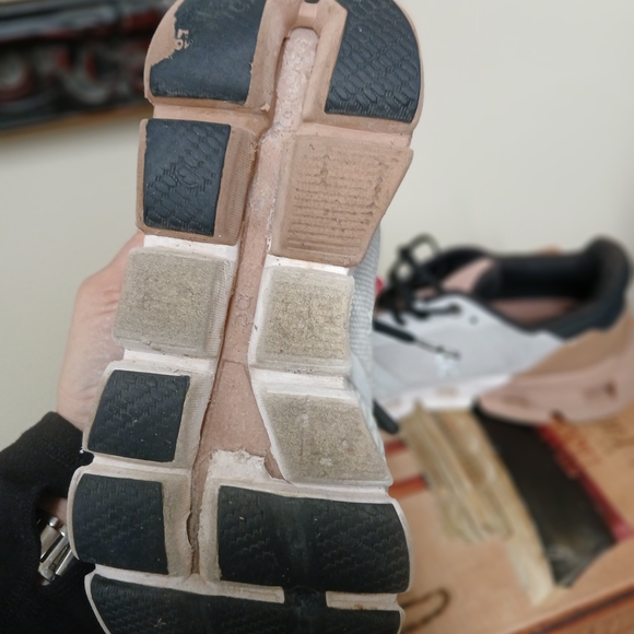 On Running Black and Cream Sneakers - Picture 2 of 5